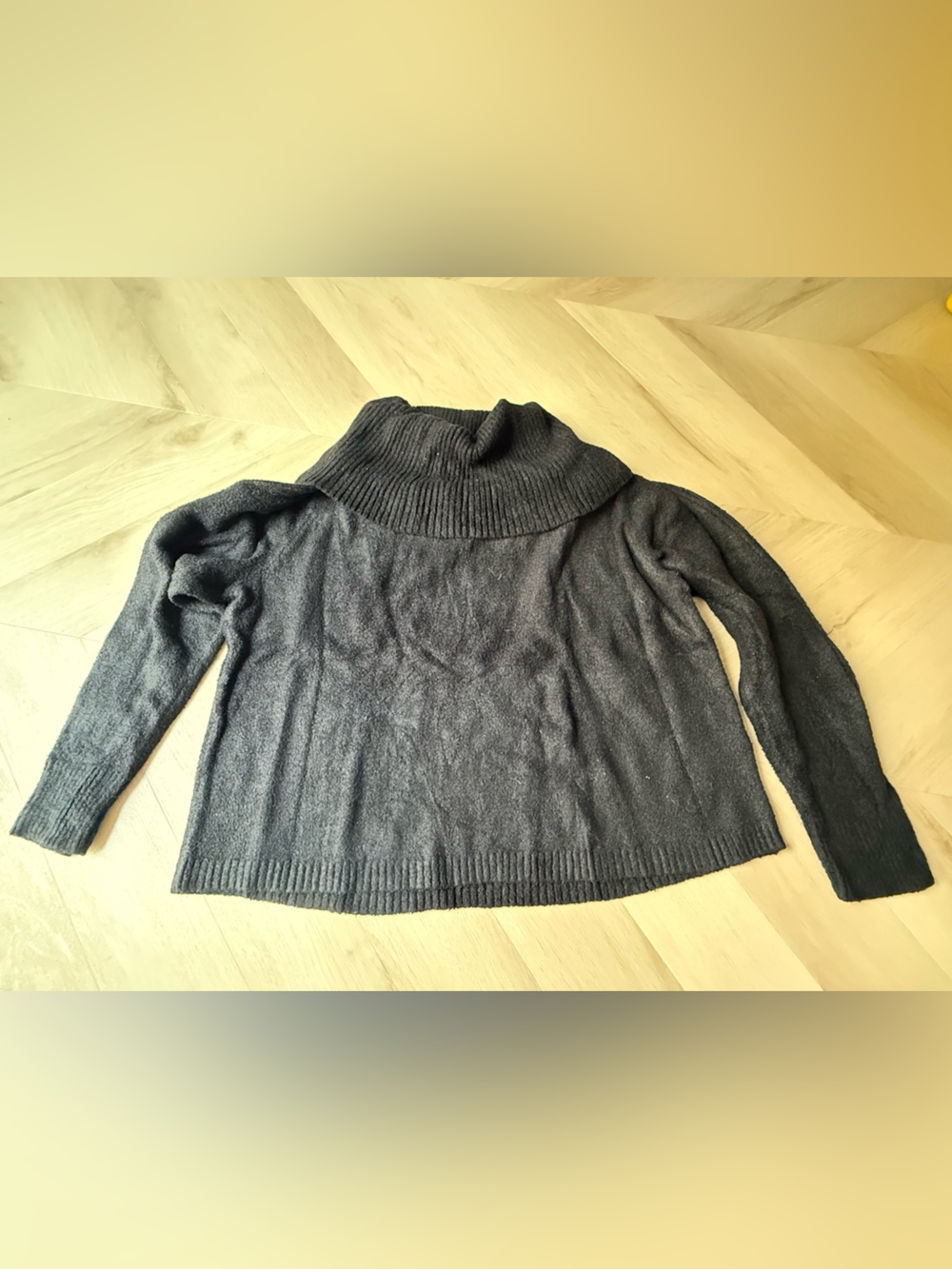 Rachel Zoe Charcoal black off the shoulder sweater